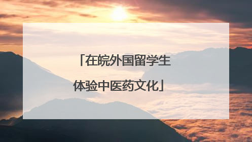 在皖外国留学生体验中医药文化