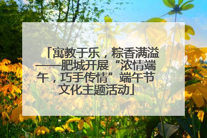 寓教于乐，粽香满溢——肥城开展“浓情端午，巧手传情”端午节文化主题活动
