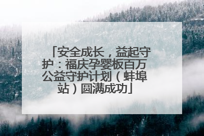 安全成长，益起守护：福庆孕婴板百万公益守护计划（蚌埠站）圆满成功