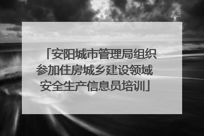 安阳城市管理局组织参加住房城乡建设领域安全生产信息员培训