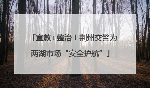 宣教+整治！荆州交警为两湖市场“安全护航”