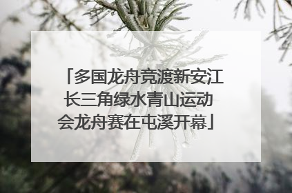 多国龙舟竞渡新安江 长三角绿水青山运动会龙舟赛在屯溪开幕