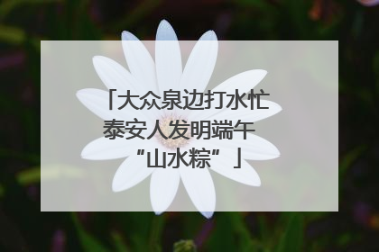 大众泉边打水忙 泰安人发明端午“山水粽”