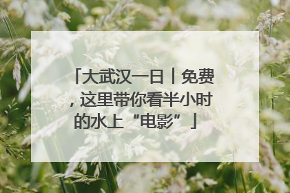 大武汉一日︱免费，这里带你看半小时的水上“电影”