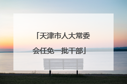 天津市人大常委会任免一批干部