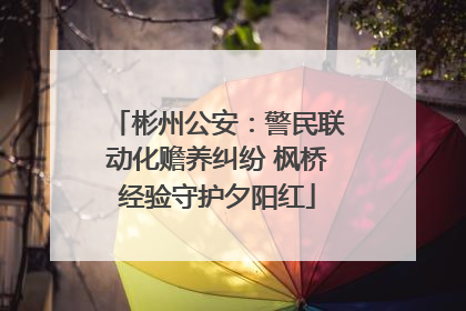 彬州公安：警民联动化赡养纠纷 枫桥经验守护夕阳红