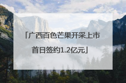 广西百色芒果开采上市 首日签约1.2亿元