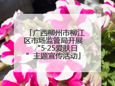 广西柳州市柳江区市场监管局开展“5·25爱肤日”主题宣传活动