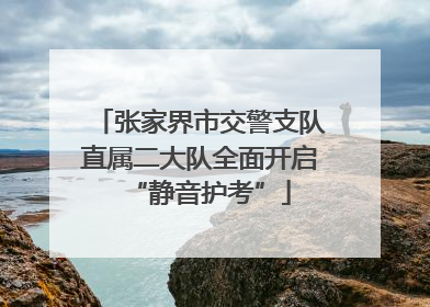 张家界市交警支队直属二大队全面开启“静音护考”