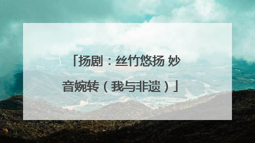 扬剧：丝竹悠扬 妙音婉转（我与非遗）