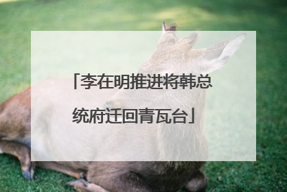 李在明推进将韩总统府迁回青瓦台