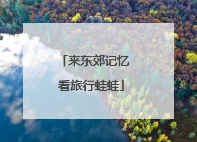 来东郊记忆 看旅行蛙蛙