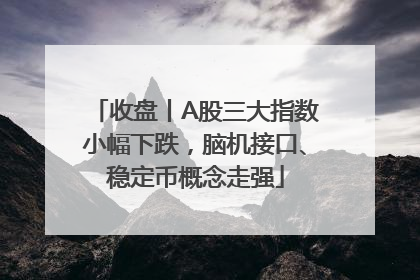 收盘丨A股三大指数小幅下跌，脑机接口、稳定币概念走强
