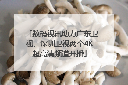 数码视讯助力广东卫视、深圳卫视两个4K超高清频道开播