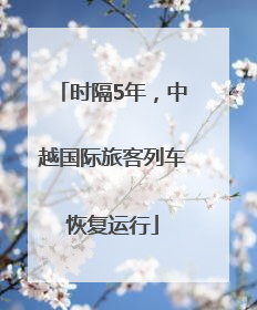 时隔5年，中越国际旅客列车恢复运行