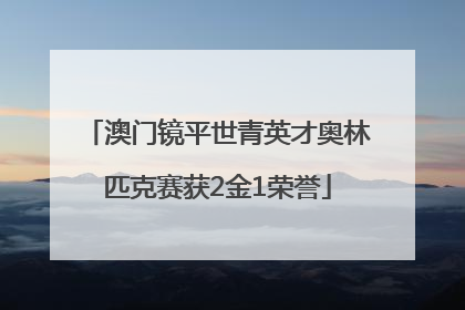 澳门镜平世青英才奥林匹克赛获2金1荣誉