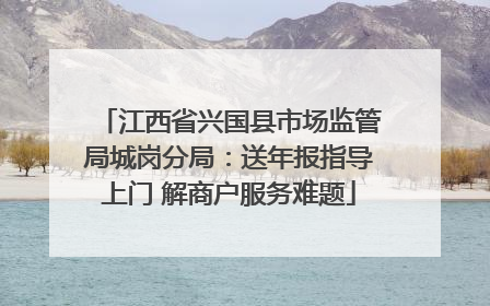 江西省兴国县市场监管局城岗分局：送年报指导上门 解商户服务难题