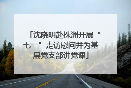 沈晓明赴株洲开展“七一”走访慰问并为基层党支部讲党课