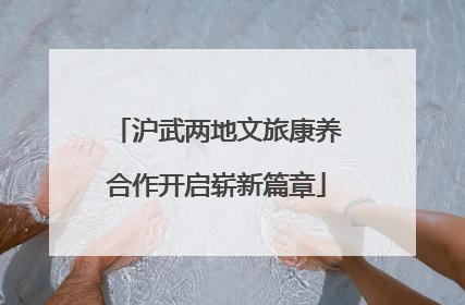 沪武两地文旅康养合作开启崭新篇章