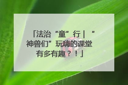 法治“童”行｜“神兽们”玩嗨的课堂有多有趣？！