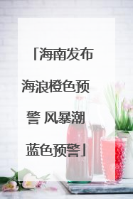 海南发布海浪橙色预警 风暴潮蓝色预警