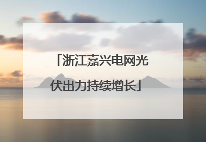 浙江嘉兴电网光伏出力持续增长