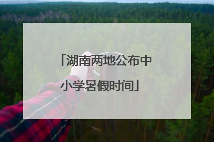 湖南两地公布中小学暑假时间