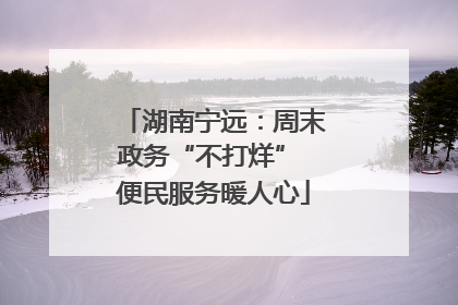 湖南宁远：周末政务“不打烊” 便民服务暖人心