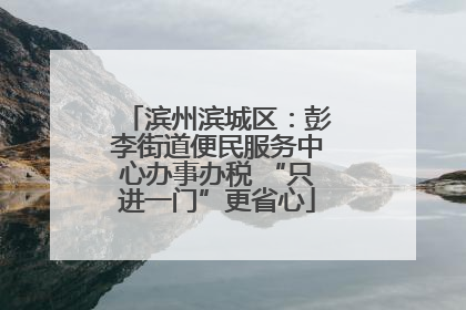 滨州滨城区：彭李街道便民服务中心办事办税 “只进一门”更省心