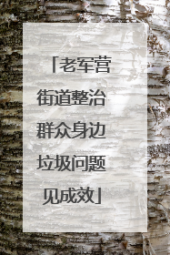老军营街道整治群众身边垃圾问题见成效