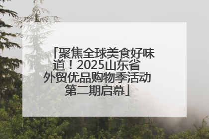 聚焦全球美食好味道！2025山东省外贸优品购物季活动第二期启幕
