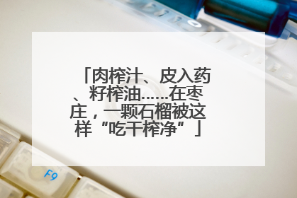 肉榨汁、皮入药、籽榨油……在枣庄，一颗石榴被这样“吃干榨净”