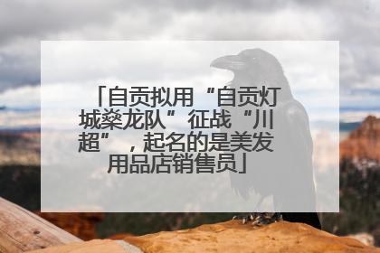 自贡拟用“自贡灯城燊龙队”征战“川超”，起名的是美发用品店销售员