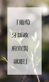 葡萄牙新政府宣誓就职