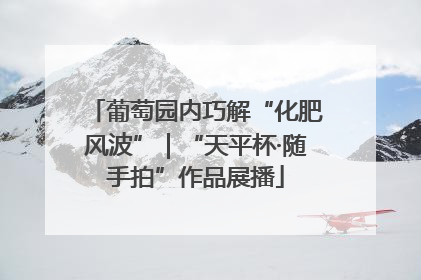 葡萄园内巧解“化肥风波”｜“天平杯·随手拍”作品展播