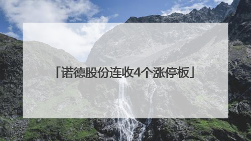 诺德股份连收4个涨停板
