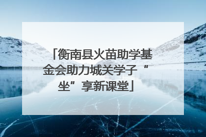 衡南县火苗助学基金会助力城关学子“坐”享新课堂