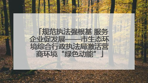 规范执法强根基 服务企业促发展——市生态环境综合行政执法局激活营商环境“绿色动能”