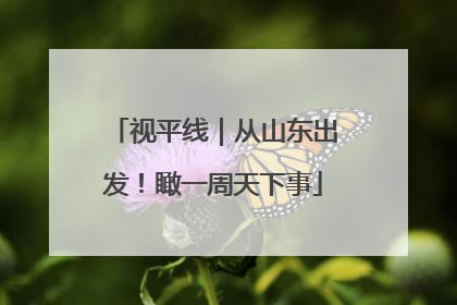 视平线｜从山东出发！瞰一周天下事