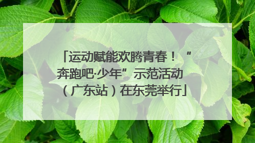 运动赋能欢腾青春！“奔跑吧·少年”示范活动（广东站）在东莞举行