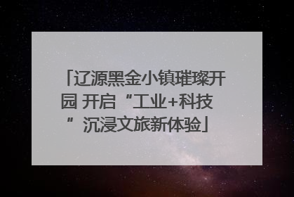 辽源黑金小镇璀璨开园 开启“工业+科技”沉浸文旅新体验