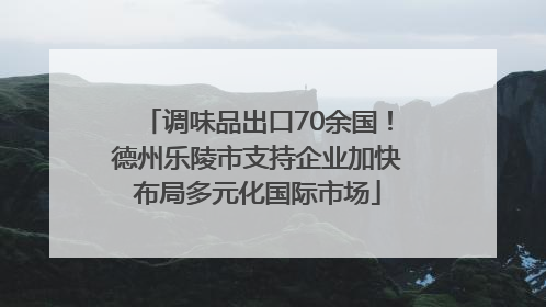 调味品出口70余国！德州乐陵市支持企业加快布局多元化国际市场