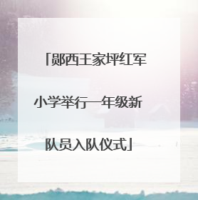 郧西王家坪红军小学举行一年级新队员入队仪式