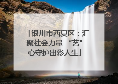 银川市西夏区：汇聚社会力量 “艺”心守护出彩人生
