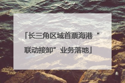 长三角区域首票海港“联动接卸”业务落地