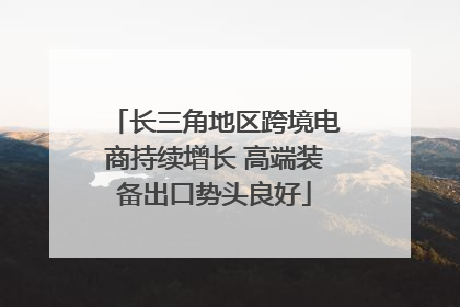 长三角地区跨境电商持续增长 高端装备出口势头良好