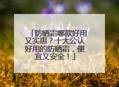 防晒霜哪款好用又实惠？十大公认好用的防晒霜，便宜又安全！