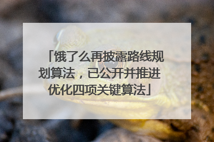 饿了么再披露路线规划算法，已公开并推进优化四项关键算法