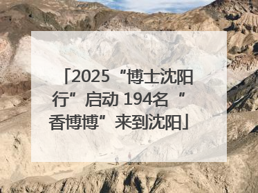 2025“博士沈阳行”启动 194名“香博博”来到沈阳