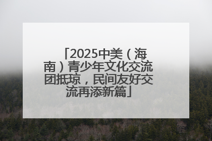 2025中美（海南）青少年文化交流团抵琼，民间友好交流再添新篇